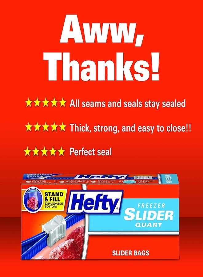 Hefty Freezer Slider Bags, Quart, 15 CT (Pack - 3) - Image 3