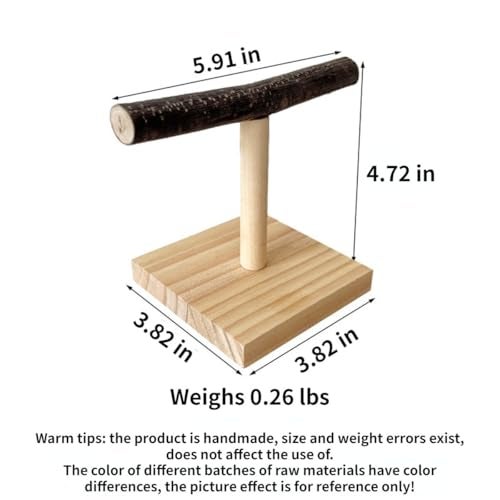 Copfeu Bird Perch Stand Bird Training Portable Tabletop Platform Parrot Cage Toy Gym Accessories for Parakeets Cockatiels Conures Macaws Finches Lovebirds - Image 3
