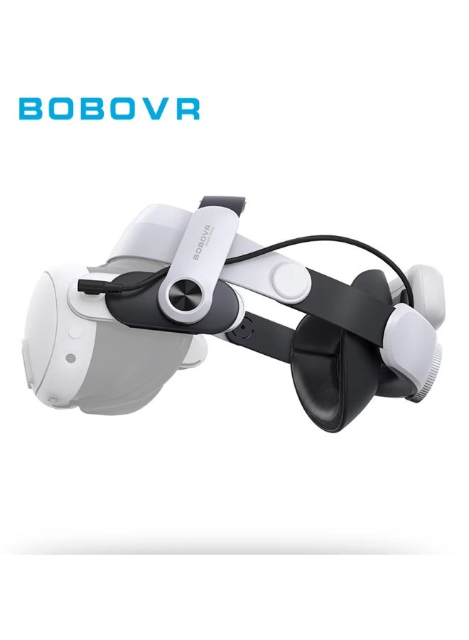 بوبوفر حزام رأس BOBOVR M3 PRO المريح المزود ببطارية، متوافق مع Meta Quest 3/Quest 3s، بديل لحزام Elite، يوفر وقت لعب ودعمًا محسّنين - Image 1