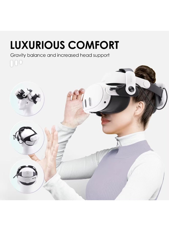 بوبوفر حزام رأس BOBOVR M3 PRO المريح المزود ببطارية، متوافق مع Meta Quest 3/Quest 3s، بديل لحزام Elite، يوفر وقت لعب ودعمًا محسّنين - Image 5