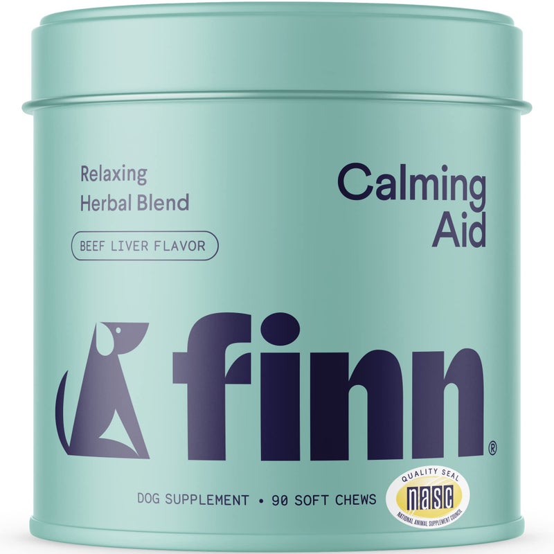 Finn Calming Aid for Dogs - Natural Calming Chews with Melatonin to Support Stress, Separation & Sleep - 90 Soft Chews - Image 1