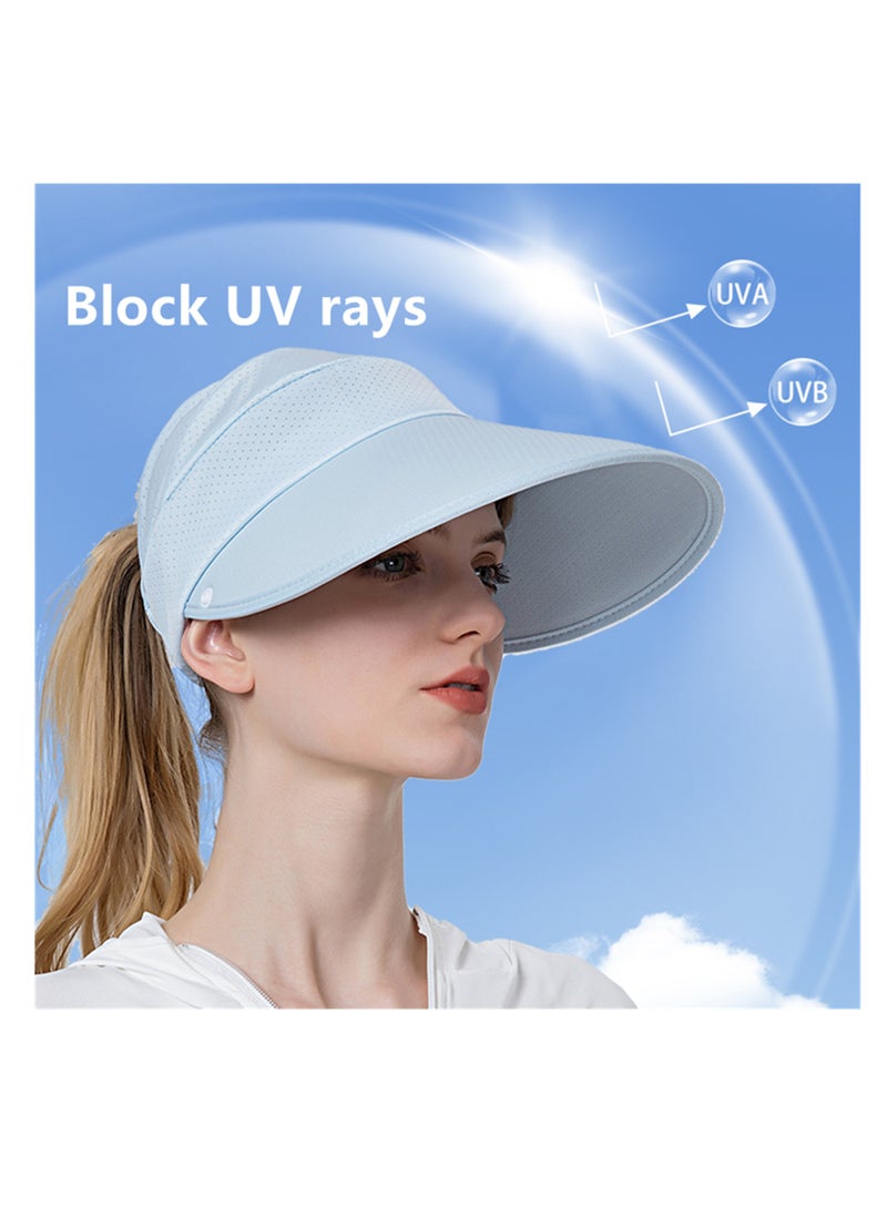 NOVOLAN Sun Hat Wide Brim Uv Protection Beach Hat Sun Visor Bucket Hat Beach Cap, Braid Hat Ice-Sensing Sunscreen Hat Women's Summer Riding Face Mask Outdoor Sunshade Sun Hat Sun Protection (grey)  - Image 2
