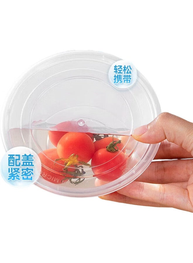 Yata Wutian Disposable Food Containers, Takeout Boxes, Plastic Round Containers With Lids, 450Ml, 50 Sets, Takeout Soup Bowls - Image 3