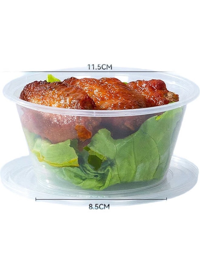 Yata Wutian Disposable Food Containers, Takeout Boxes, Plastic Round Containers With Lids, 450Ml, 50 Sets, Takeout Soup Bowls - Image 2