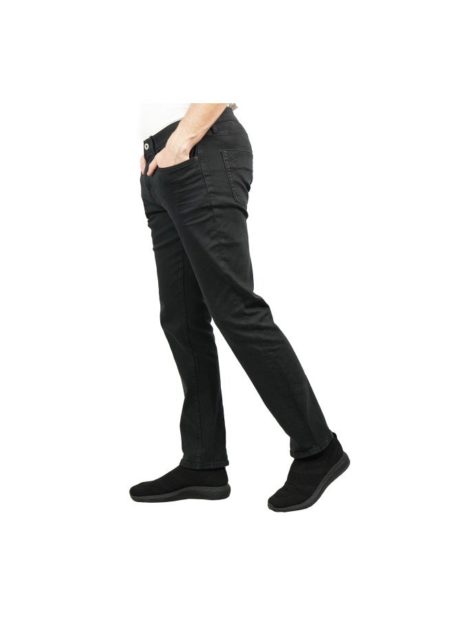 GIORDANO Men's Black Denim Skinny Taper Jeans - Image 4
