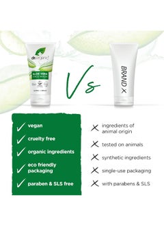 dr.organic Dr.Organic Aloe Vera Creamy Face Wash-150Ml  - Image 3