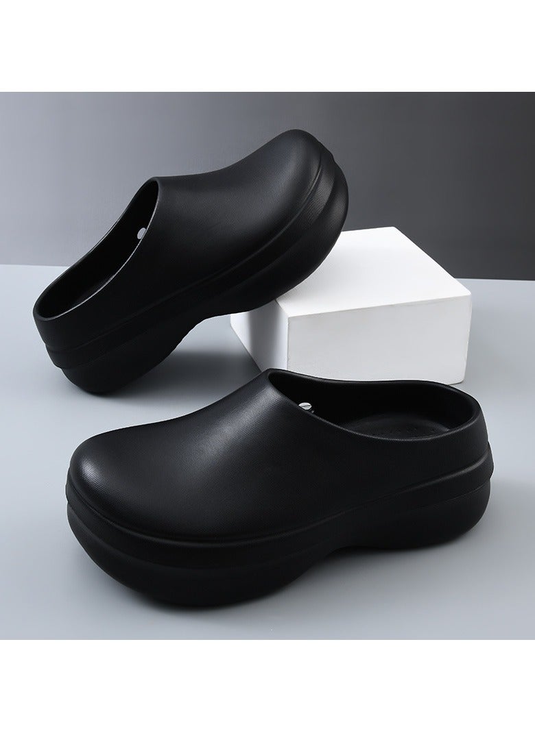 Surgical Shoes, Closed Sole Breathable Shoes for Men and Women, Protective Shoes with Vents for Doctors, Nurses, and Laboratory Workers, Non-Slip Sandals (Black).  - Image 1