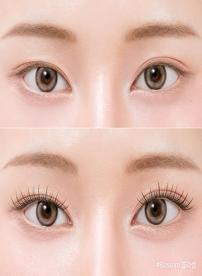 CORINGCO Toktok Hara Light Self Adhesive False Eyelashes, Natural Look, No Glue Needed, Assorted Set of 9/10/11mm, Reusable Lash Clusters Kbeauty - Blossom - Image 5