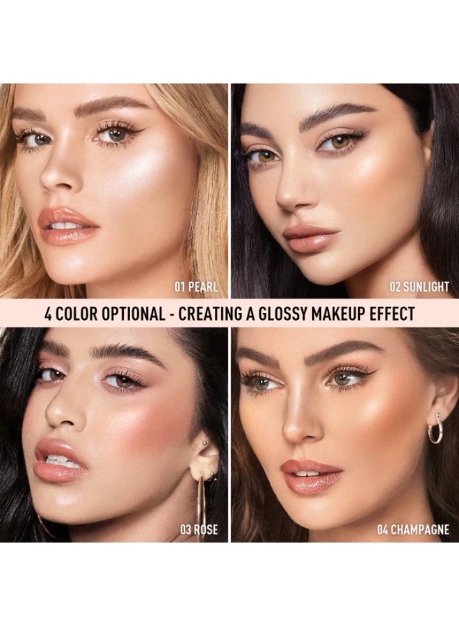 أوتو O.TWO.O Galaxy Shimmer Liquid Highlighter – Radiant Glow Makeup (#2, SUNLIGHT) - Image 5