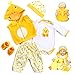 Pedolltree Reborn Baby Dolls Clothes 22 inch Outfit Accessories Yellow Duck 5pcs Set for 2022 Inch Reborn Doll Newborn GirlBoy - Image 2
