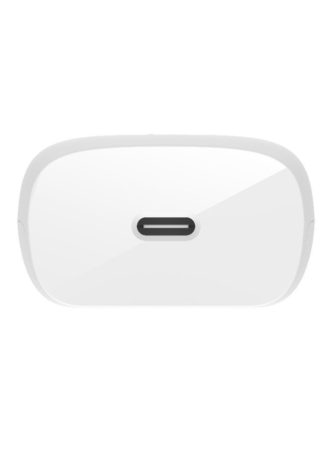 بيلكين شاحن حائط Belkin 30 واط USB-C وبتقنية PPS وPowerDelivery ومُعتمد من USB-IF PD 3.0، شحن سريع لـ iPhone 15/15 Plus وPro وPro Max وSamsung Galaxy S24 وiPad وAirPods وMacBook Air وGoogle Pixel وغيرهم. لون أبيض - Image 2