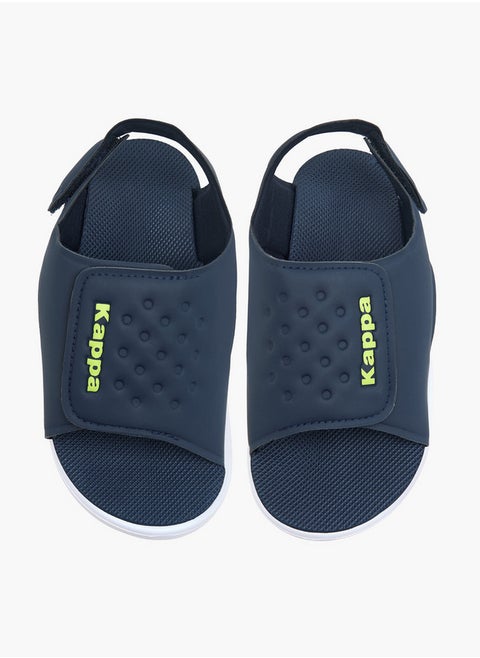 Boys' Logo Detail Sandals with Hook and Loop Closure