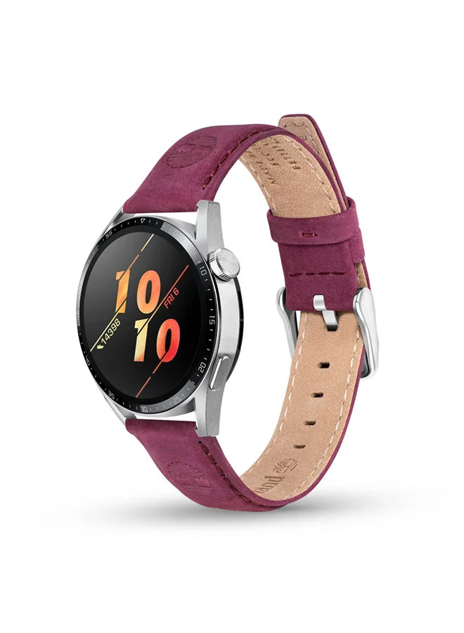 Timberland Magenta Lacandon Unisex Universal Leather Watch Strap 22 mm - TDOUL0000114  | Best Price UAE