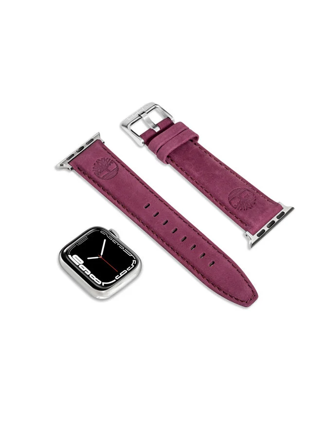 Timberland Magenta Lacandon Unisex Universal Leather Watch Strap 22 mm - TDOUL0000114  | Best Price UAE