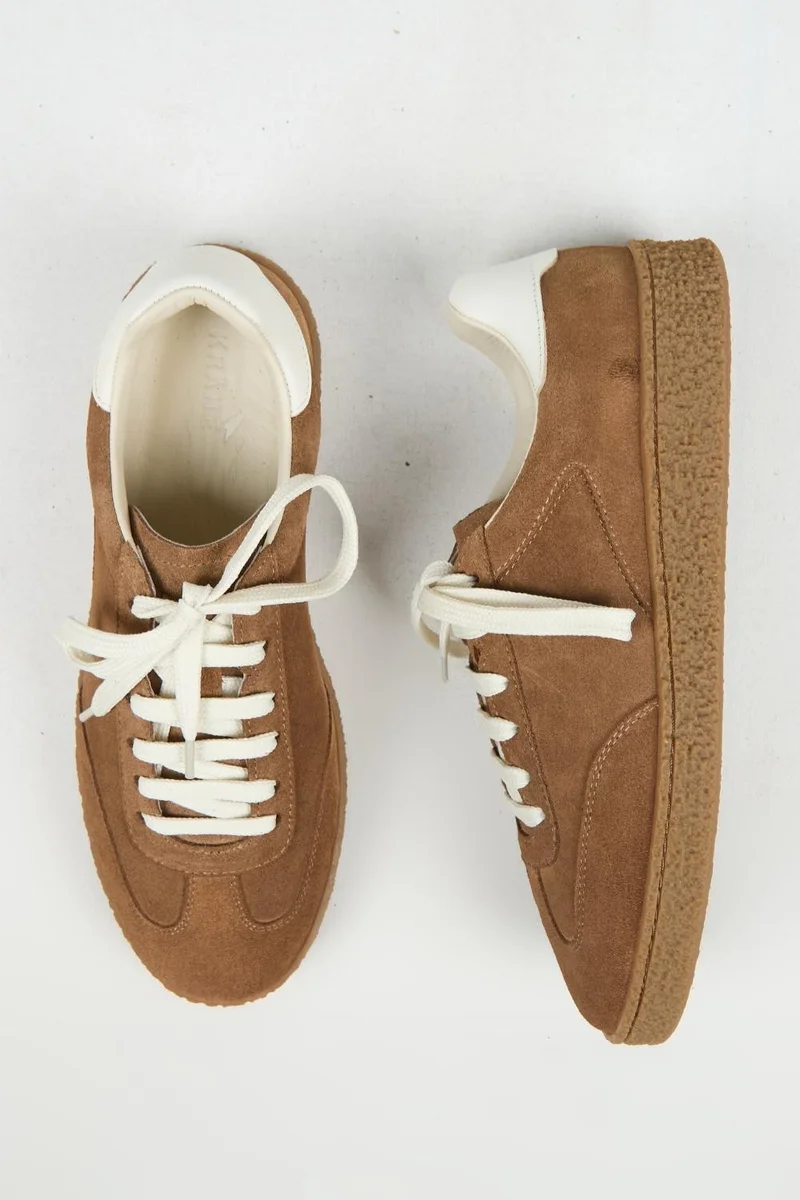 Krahe Krahe Palminteri 2 Men's Genuine Leather Lace-up Sand-Ecru Sneakers