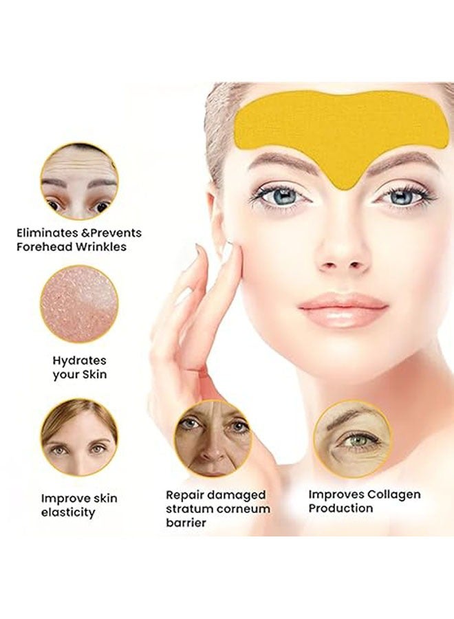 general 30pcs forehead wrinkle removal patches, smooth forehead and fine lines and smooth wrinkles, facial forehead patches, lift facial skin, hydrolyzed collagen wrinkle forehead patches and smooth wrinkles - Image 3