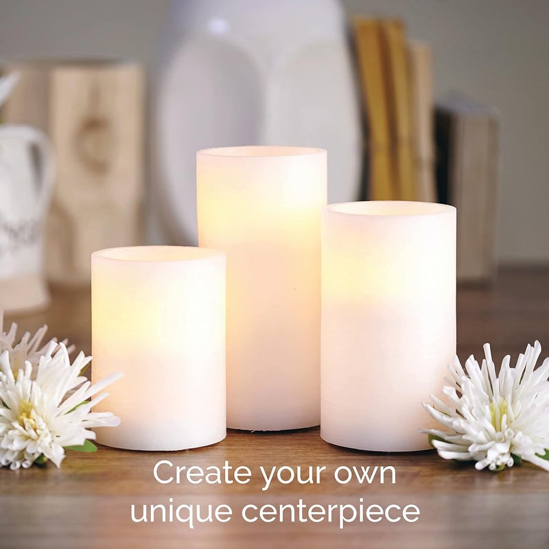 Mikasa Mikasa Real Wax Wavy Top Flameless Candles Exquisite White Battery Candles for Wedding Christmas Decorations and Everyday 3x8 Inch - Image 4