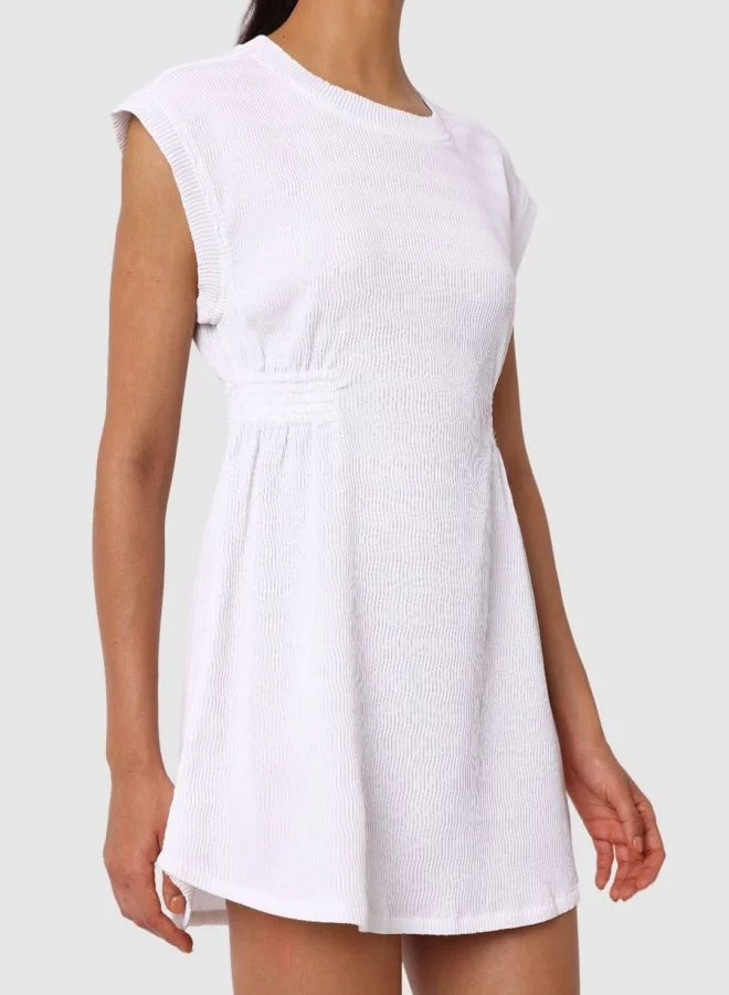 Freehand  Women Regular Fit Textured Crew Neck Sleeveless Mini Dress for Women | Best Price UAE
