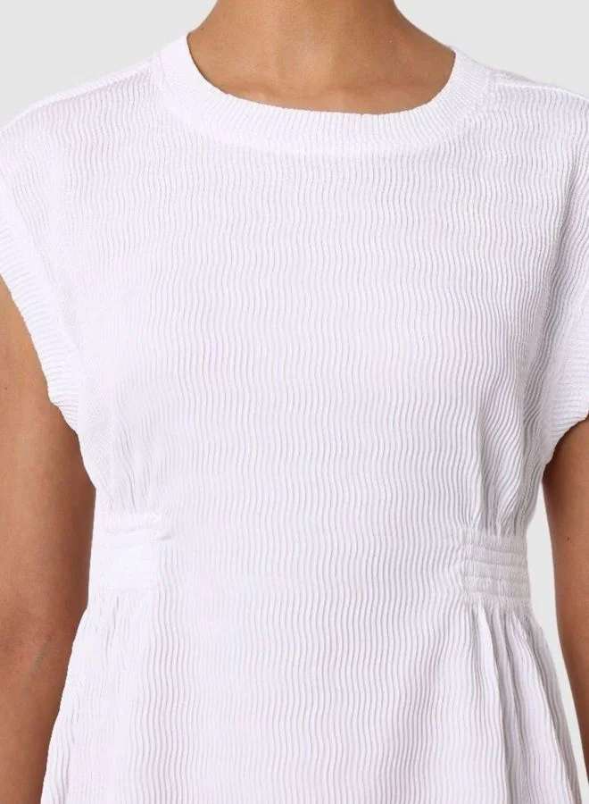 Freehand  Women Regular Fit Textured Crew Neck Sleeveless Mini Dress for Women | Best Price UAE