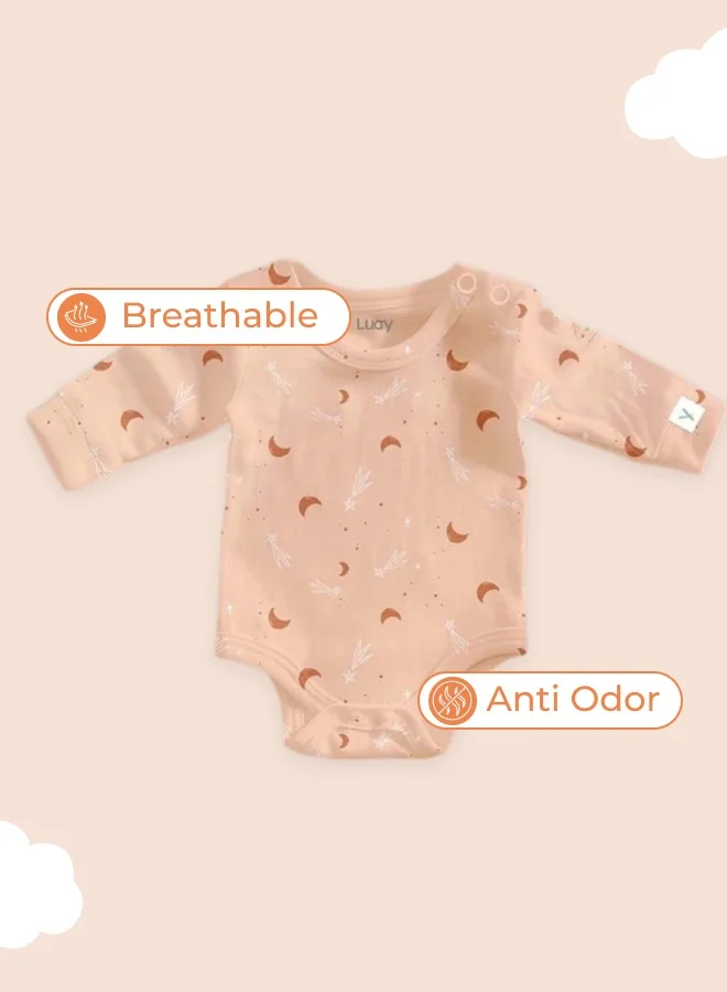 Luay Single 100% Bamboo based Ultra-Soft fabric Onesies Premium Jumpsuit For Baby Boys & Girls - Soft Fabric with Comfortable Cozy feel, Best Romper Sleepsuits for Newborn Baby,Night suit for infants  | Best Price UAE