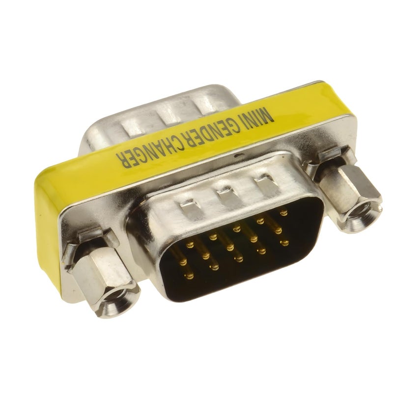 KNEUTRIX VGA SVGA HD15 Male to Male Mini Gender Changer Coupler Adapter (3 Pieces) VGA M/M - Image 5