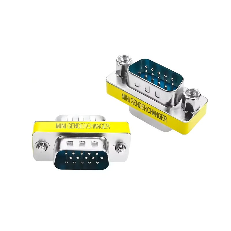 KNEUTRIX VGA SVGA HD15 Male to Male Mini Gender Changer Coupler Adapter (3 Pieces) VGA M/M - Image 3