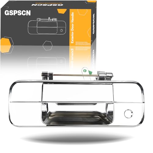 GSPSCN Tailgate Handle Replacement for 20072013 Toyota Tundra Exterior Liftgate Latch Rear Handle Assembly wKeyhole Chrome Replaces 690900C040 690900C040 81213 TO1915113 No Camera Hole - Image 1