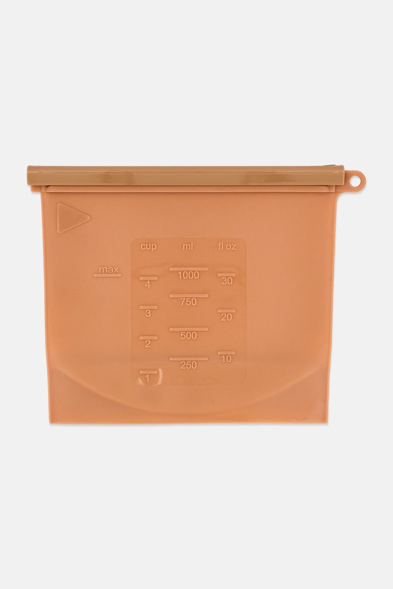 Muy Mucho Solid SIlicone Food Container 1000 ml, Pastel Pink - Image 1