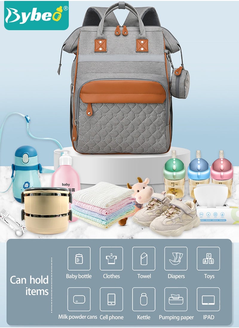 Bybeo Diaper Bag Backpack, Nappy Bag Backpack, Baby Changing Bags, Multifunctional Travel Back Pack Maternity, Large Capacity, Waterproof and Stylish  - Image 3
