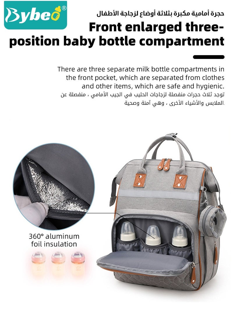 Bybeo Diaper Bag Backpack, Nappy Bag Backpack, Baby Changing Bags, Multifunctional Travel Back Pack Maternity, Large Capacity, Waterproof and Stylish  - Image 5
