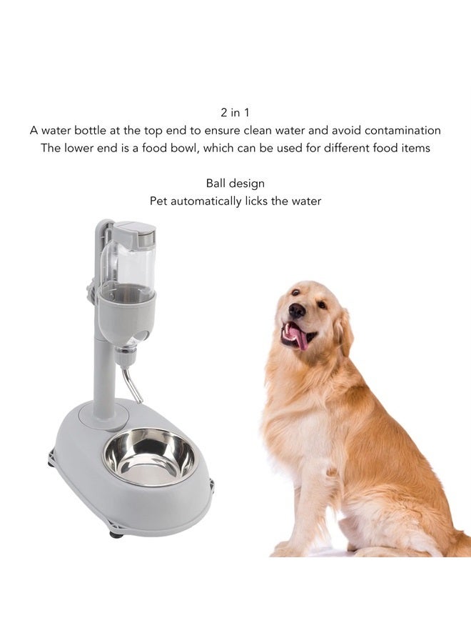 Fydun Pet Standing Water, 500ml Multifunctional Detachable Water Dispenser with Dispenser Bowl Height Adjustable Automatic Feeder - Image 2
