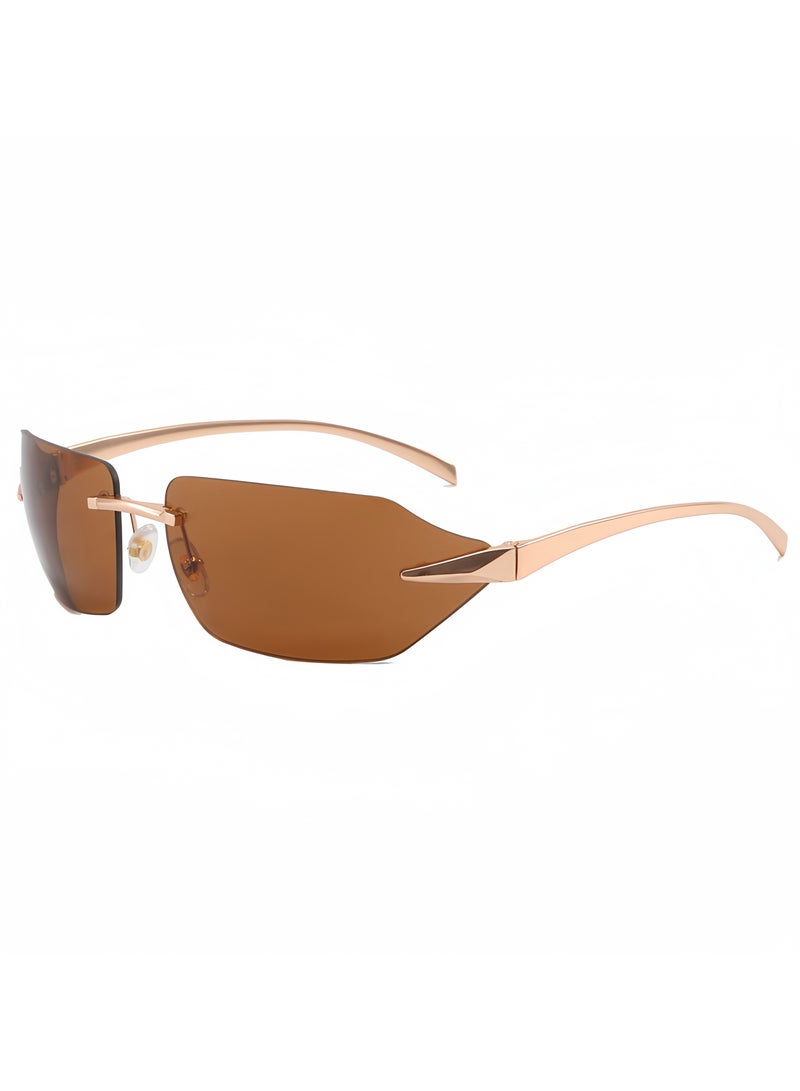 Generic 2024 New Borderless European and American Personalized Trendy Sunglasses  - Image 1
