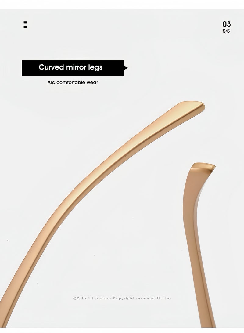 Generic 2024 New Borderless European and American Personalized Trendy Sunglasses  - Image 3