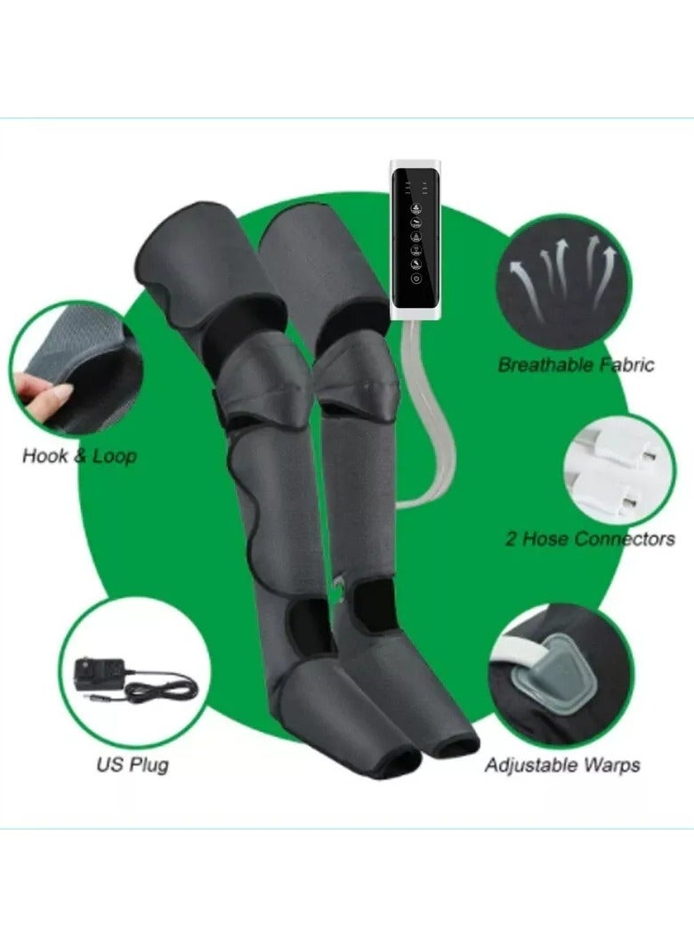 Sequential Air Compression Leg, Knee & Foot Massager w/ Heat 6 Modes Pain Relief  - Image 3