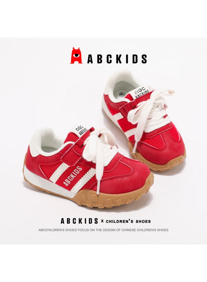 Abc Kids Children's Running Shoes Autumn Winter Boys Girls Casual Mesh Sports Shoes 3594 White/red Size 33 - Image 3