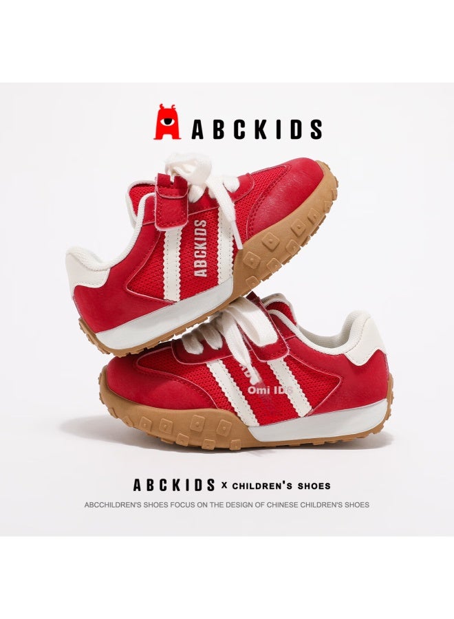 Abc Kids Children's Running Shoes Autumn Winter Boys Girls Casual Mesh Sports Shoes 3594 White/red Size 33 - Image 2