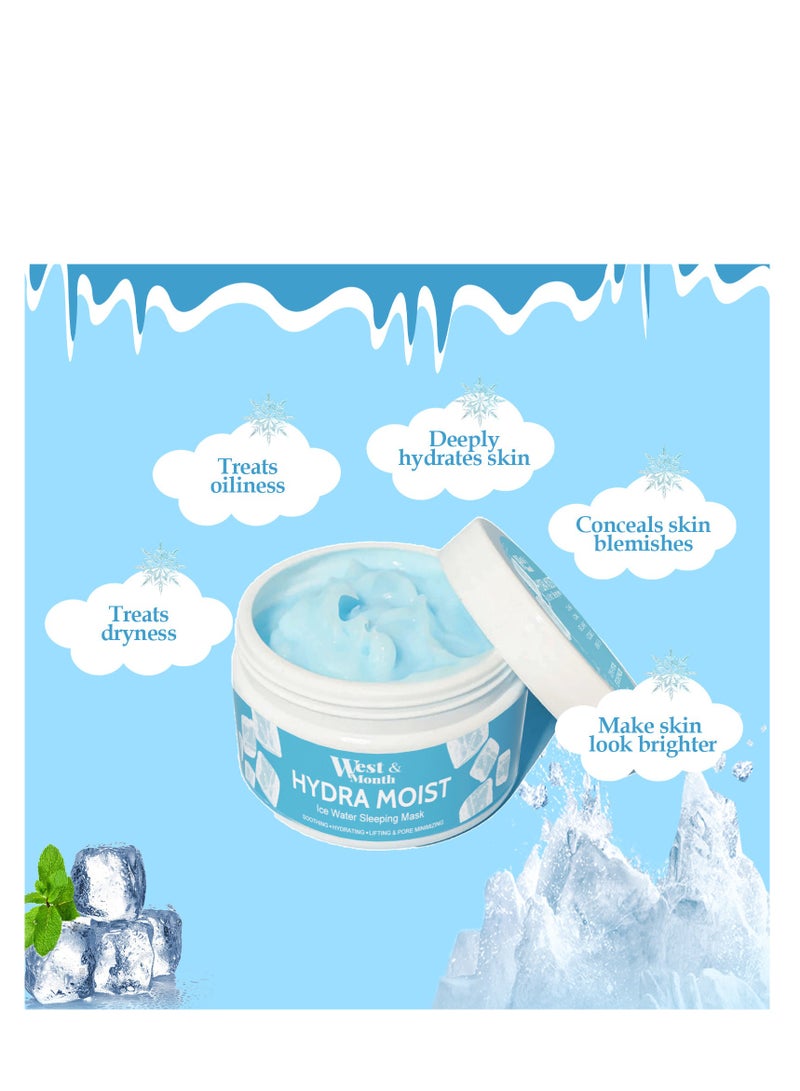 West&Month HYDRA MOIST Ice Water Sleeping Mask, 100g Fast absorbing.With cooling effect - Image 4