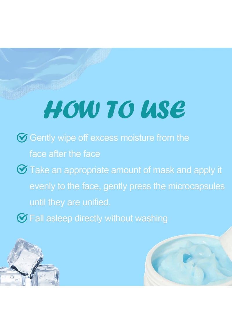 West&Month HYDRA MOIST Ice Water Sleeping Mask, 100g Fast absorbing.With cooling effect - Image 3