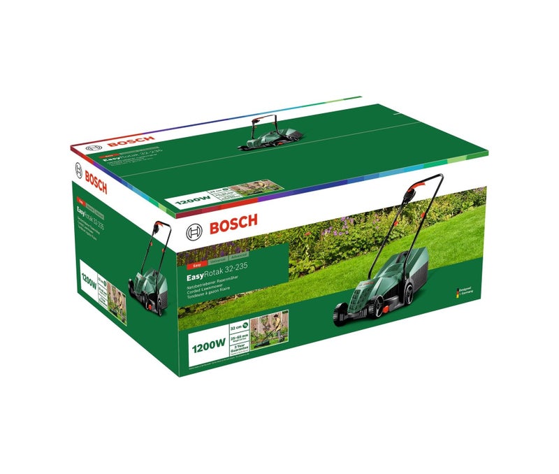 بوش ماكينة قص نجيلة كهرباء بوش 1200 وات، عرض قص 32 سم، سعة 31 لتر، أخضر موديل 06008A6303 - Image 2