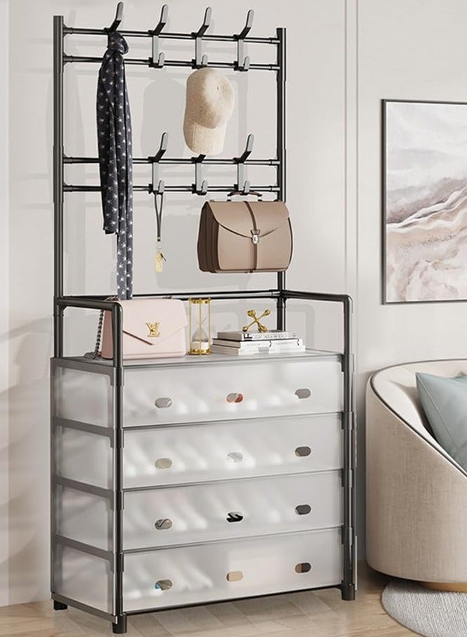 DubaiGallery Clothes Hat Hangers Shoe Rack Multi-ayer Shoe Rack Simple Floor Shoes and Hat Racks Load-bearing Living Room Organizer Shelf - Image 1