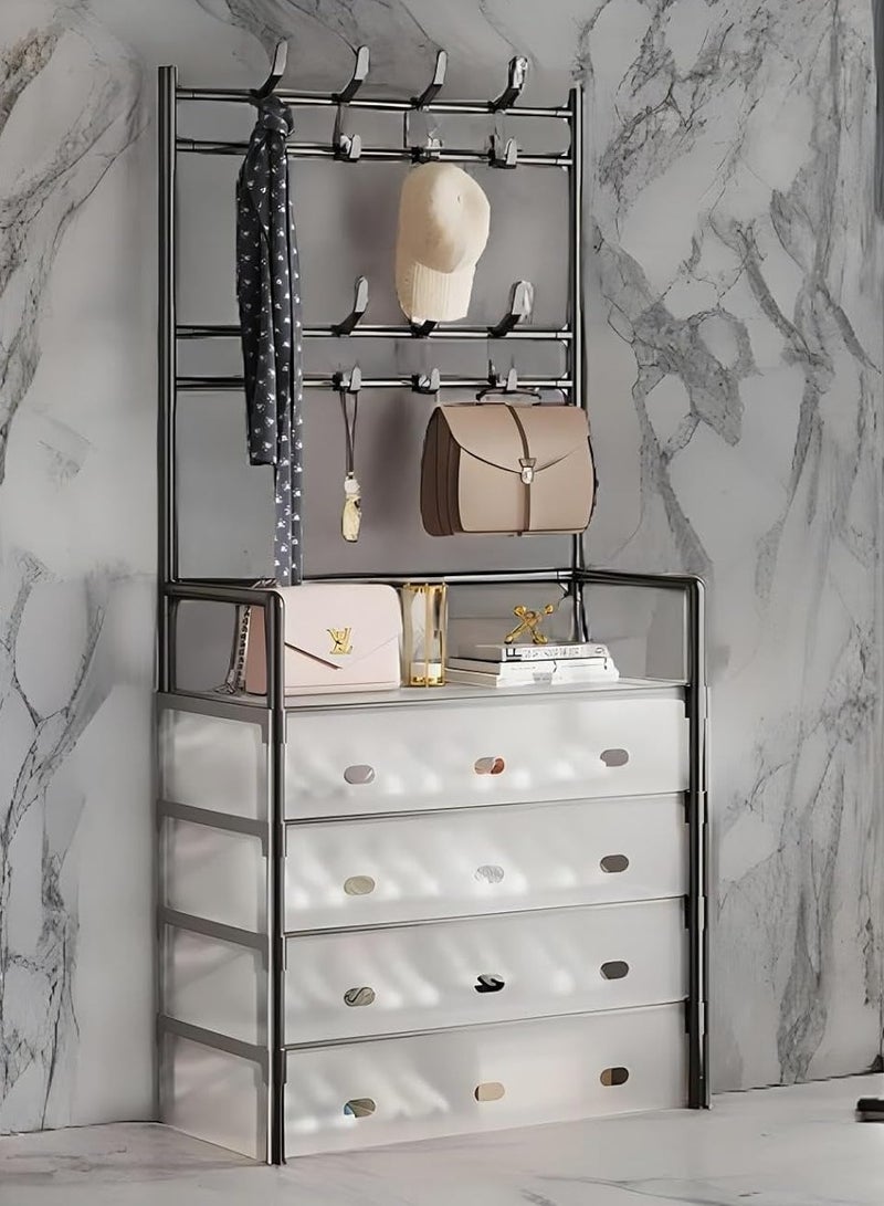 DubaiGallery Clothes Hat Hangers Shoe Rack Multi-ayer Shoe Rack Simple Floor Shoes and Hat Racks Load-bearing Living Room Organizer Shelf - Image 4