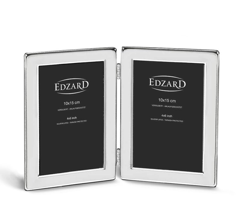 Edzard Photo Frame Salerno 4x6 inch 10x15 cm Silver Plated Picture Frame Tarnish Protected