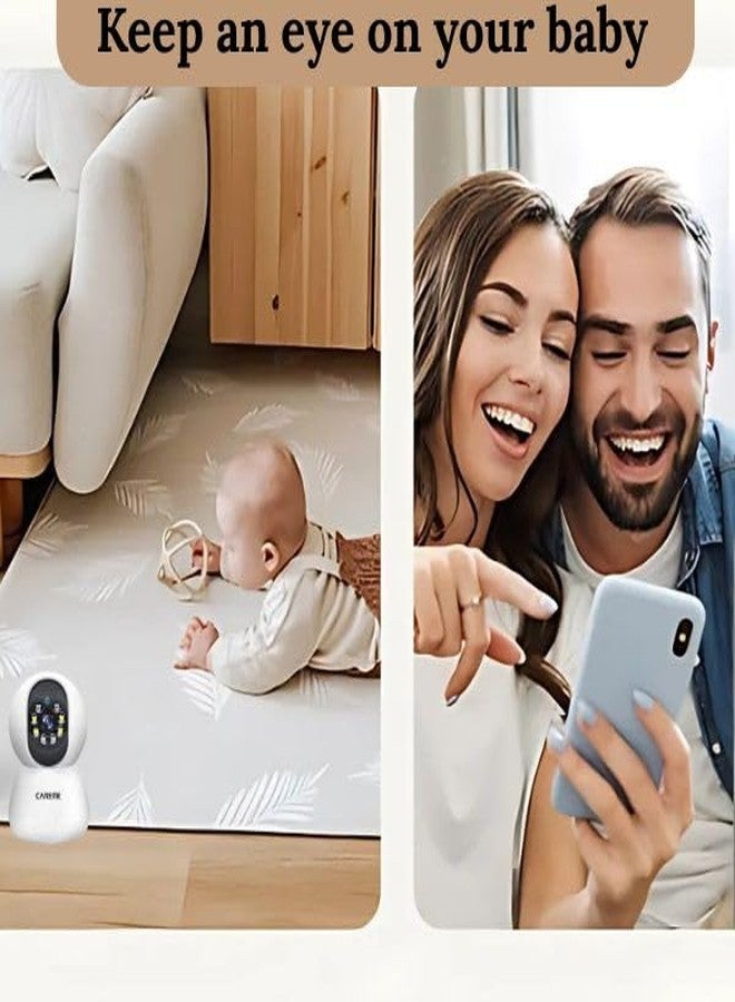 كير مي كاميرا CareME 3 ميجابكسل للمراقبة الداخلية، قابلة للتحريك والإمالة، لمراقبة الأطفال والحيوانات الأليفة، مزودة بخاصية كشف الحركة، صوت ثنائي الاتجاه، تخزين على بطاقة SD، لون أبيض - Image 4
