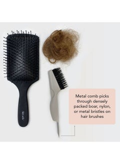 Kitsch Kitsch Double Sided Hair Brush Cleaner Tool 2-in-1 Comb Cleaner | Eco-Friendly Hair Brush Rake | Double Edge Hair Remover Brush & Hairbrush Cleaner Solution for Hair Brush Maintenance, Gifts for Women  - Image 4