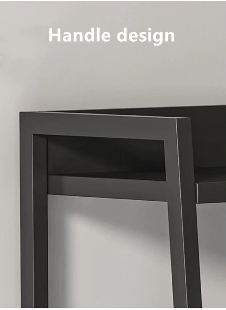 Kutis 4-Tier Simple Bookshelf Bookcase Living Room Storage Rack Black 60x30x97 cm  - Image 2
