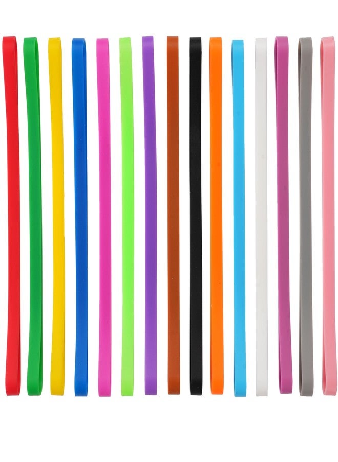 Damyda Rubber Bands Silicone 15 Pcs 5.5inch Elastic Bands for Notebook Books Cooking Wrapping Rubber Bands Boxes Wraps Office Supplies - Image 4