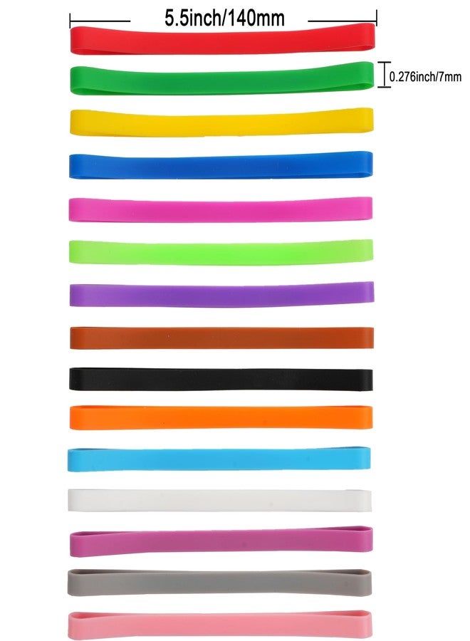 Damyda Rubber Bands Silicone 15 Pcs 5.5inch Elastic Bands for Notebook Books Cooking Wrapping Rubber Bands Boxes Wraps Office Supplies - Image 2
