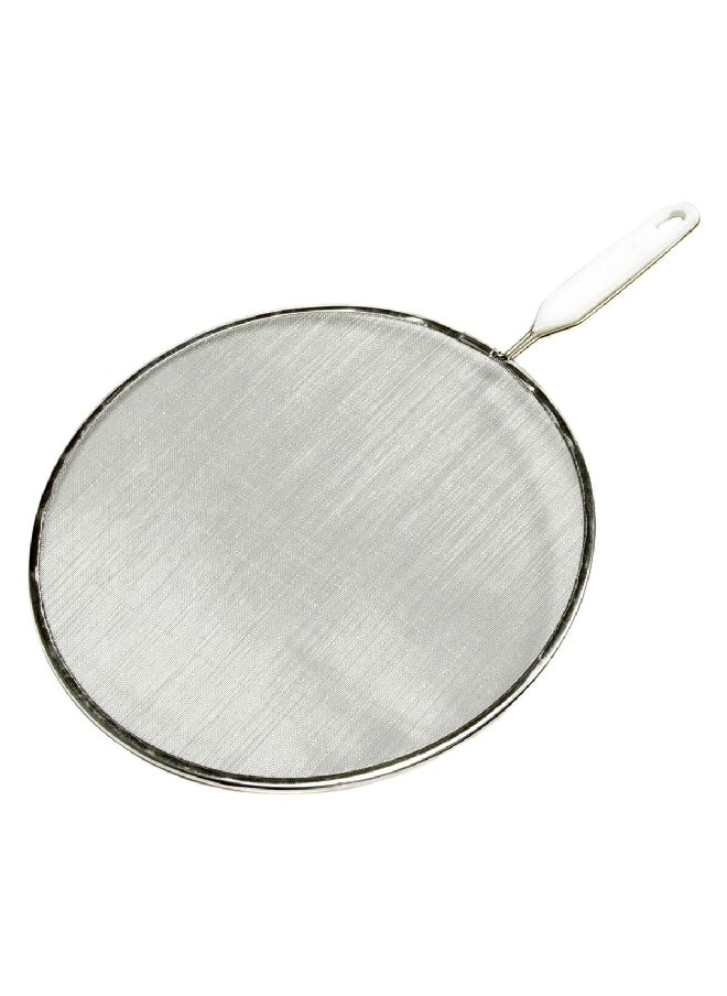 Chef Craft Splatter Screen with Handle Silver 10 Inch 21006  - Image 2