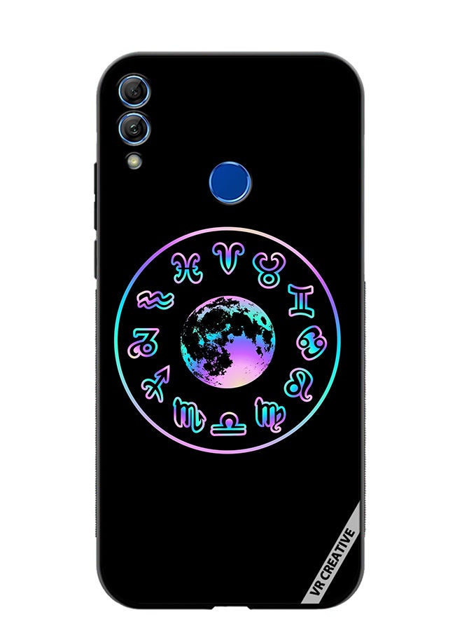 Protective Case Cover For Honor 10 Lite Abstract Pattern Sings Design Multicolour