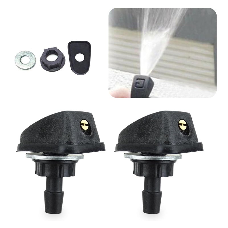 UGSHY 2 PCS Windshield Washer Nozzles 031 Adjustable Wiper Spray Washer Kit Front Windshield Sprayer Nozzle Replacement Parts Universal for Most Cars Trucks and Vans Black - Image 3